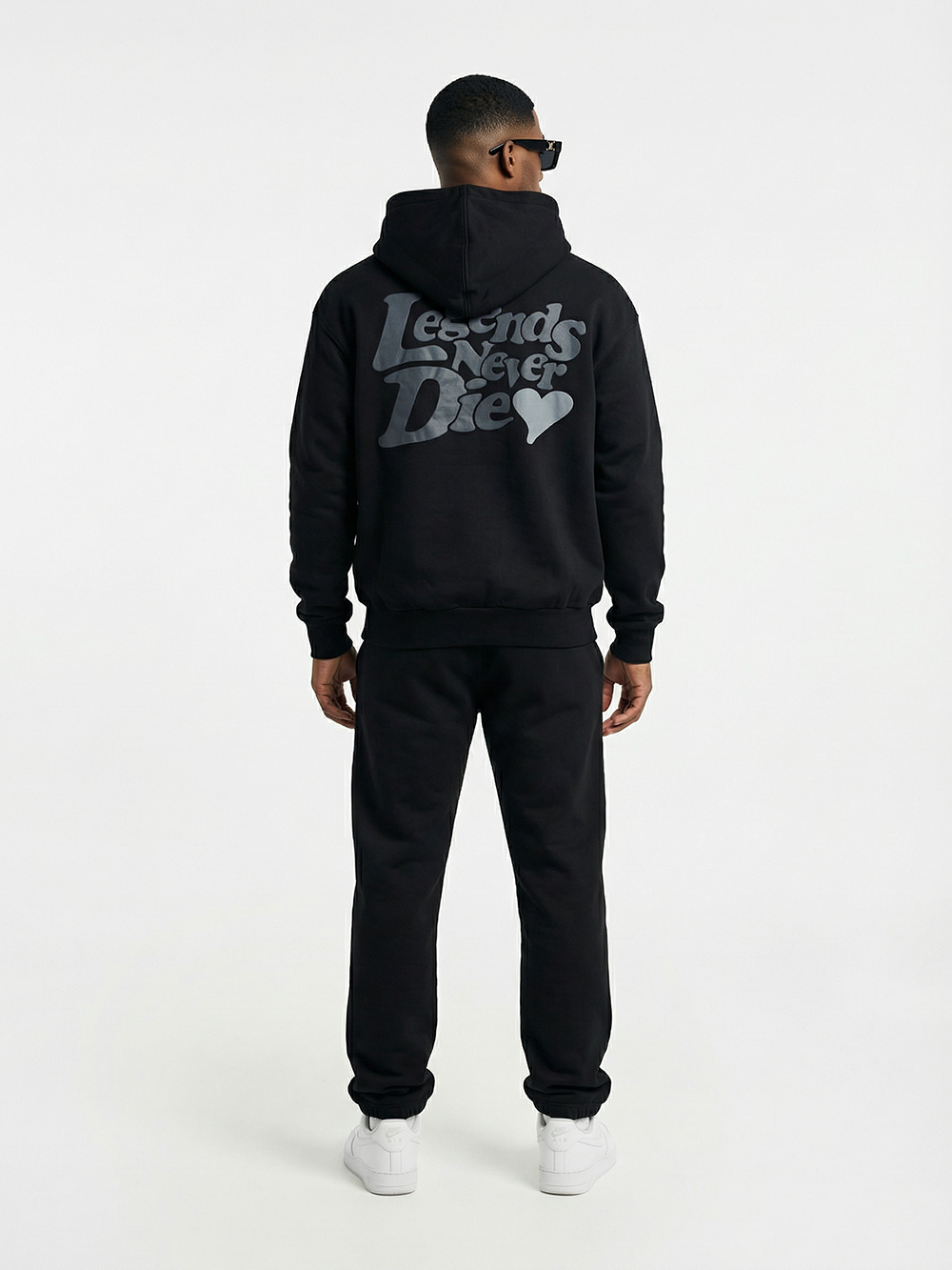 LND TONAL HOODIE - BLACK