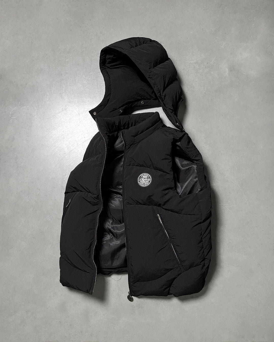 PUFFER BODYWARMER - BLACK