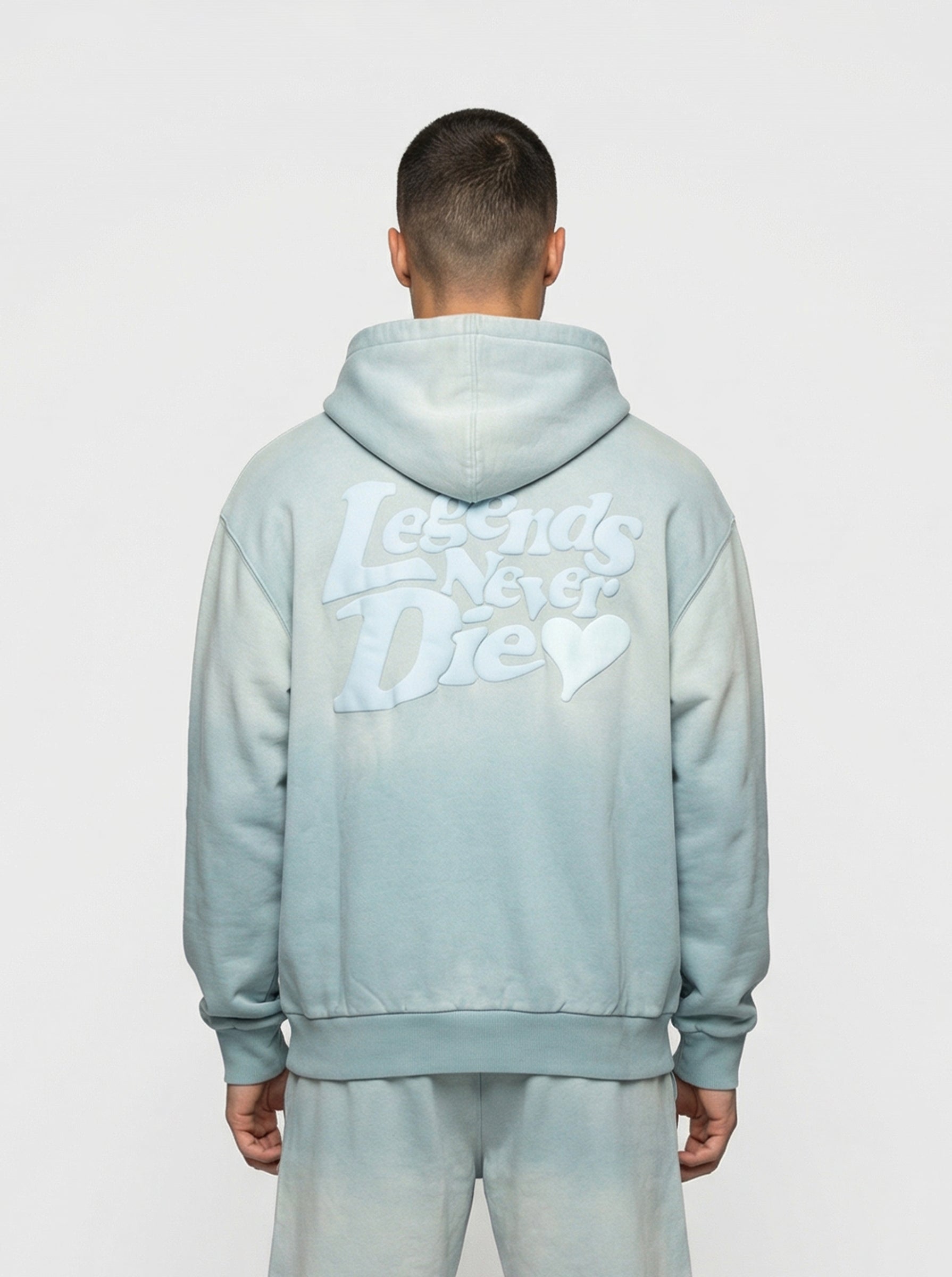 LND GRADIENT HOOD - ICY BLUE