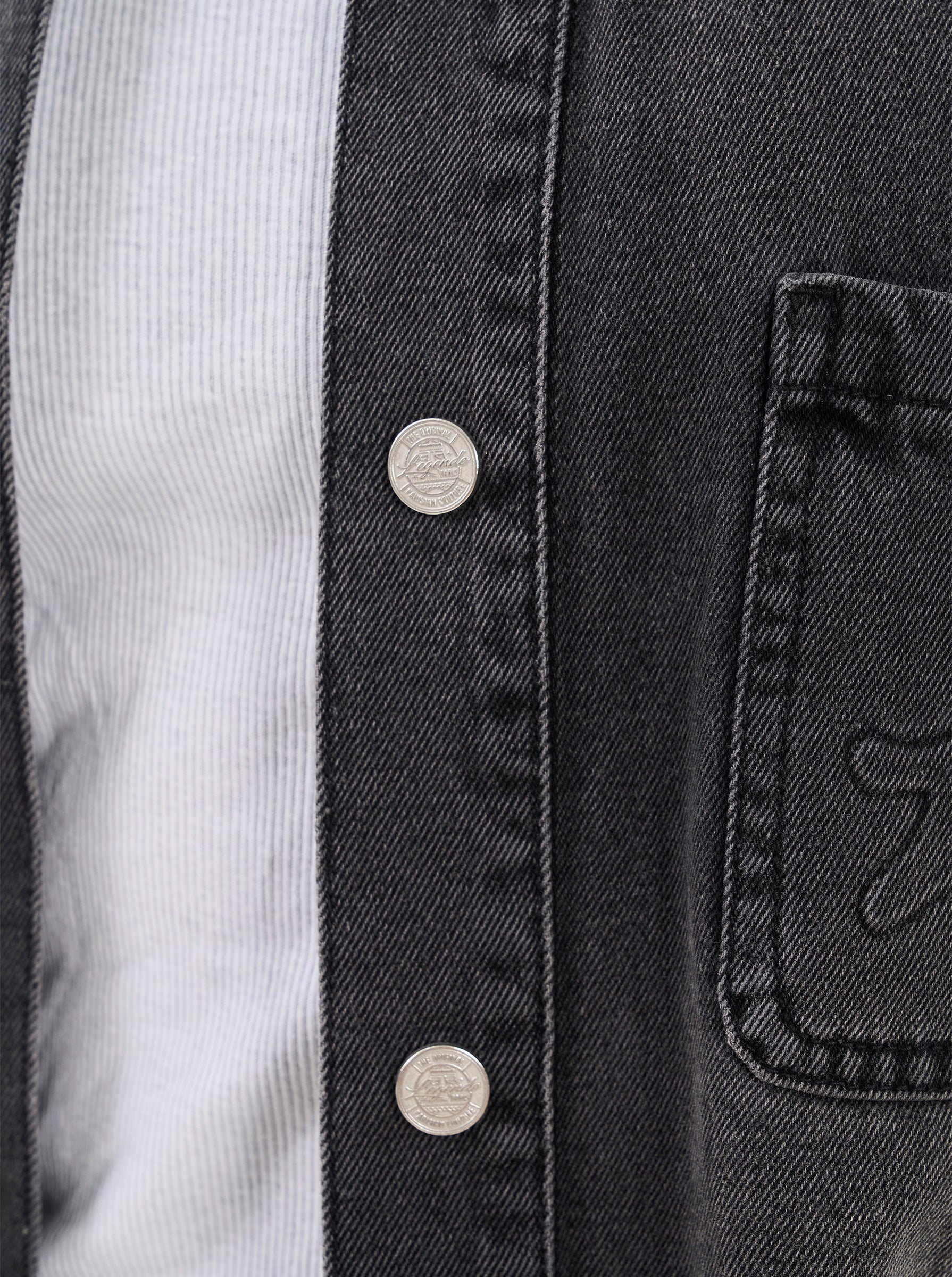 DENIM OVER-SHIRT - BLACK
