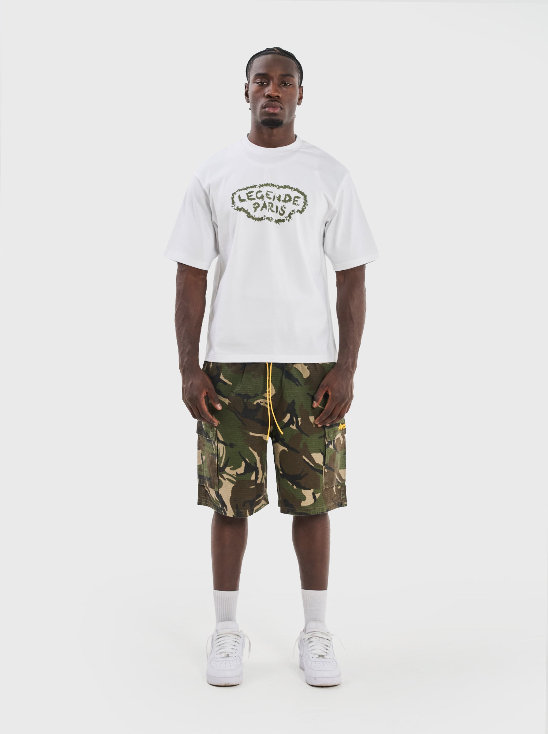 EXPENSIVE PAIN T-SHIRT - WHITE/KHAKI
