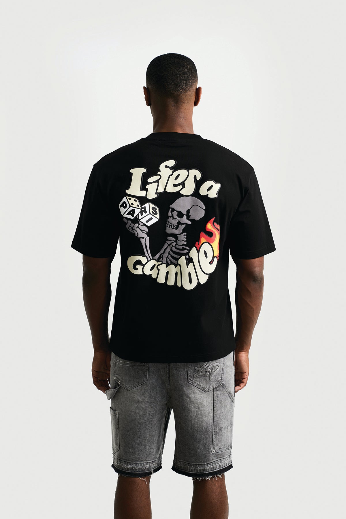 LIFE'S A GAMBLE T-SHIRT - BLACK