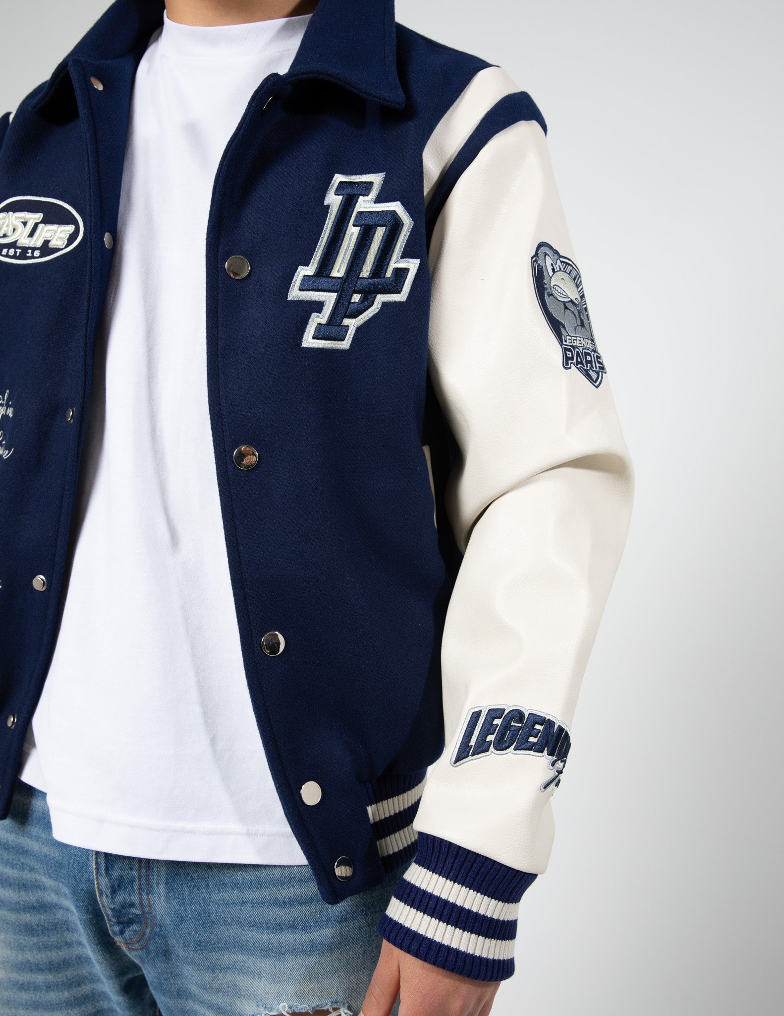 LP "FAST LANE" VARSITY JACKET - NAVY (RESTOCKING SOON)