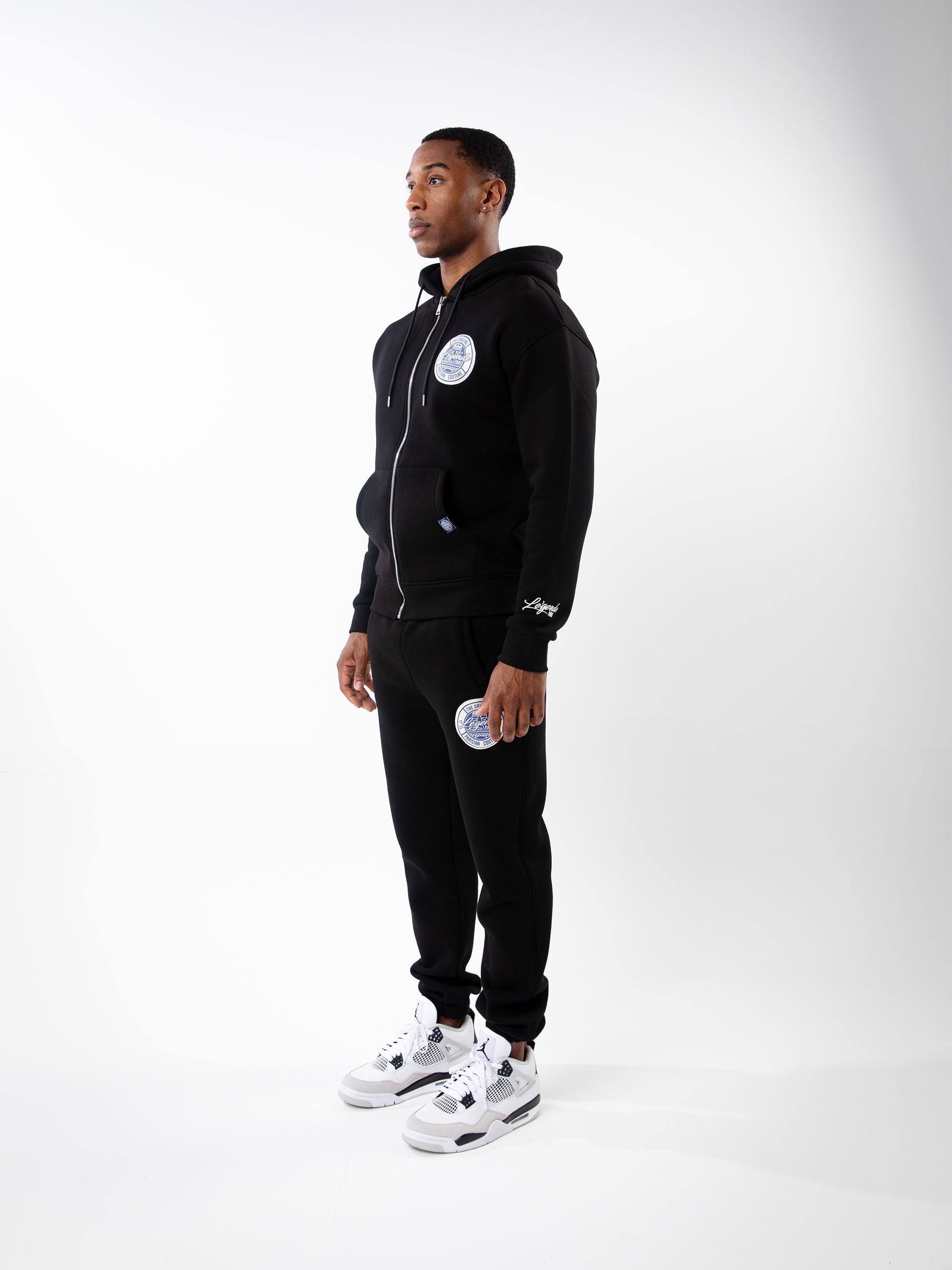 LP RETRO PATCH HOODIE - BLACK