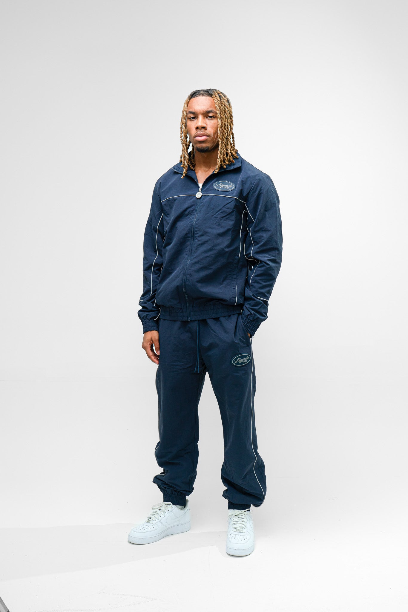 Shell Track Jacket - Navy