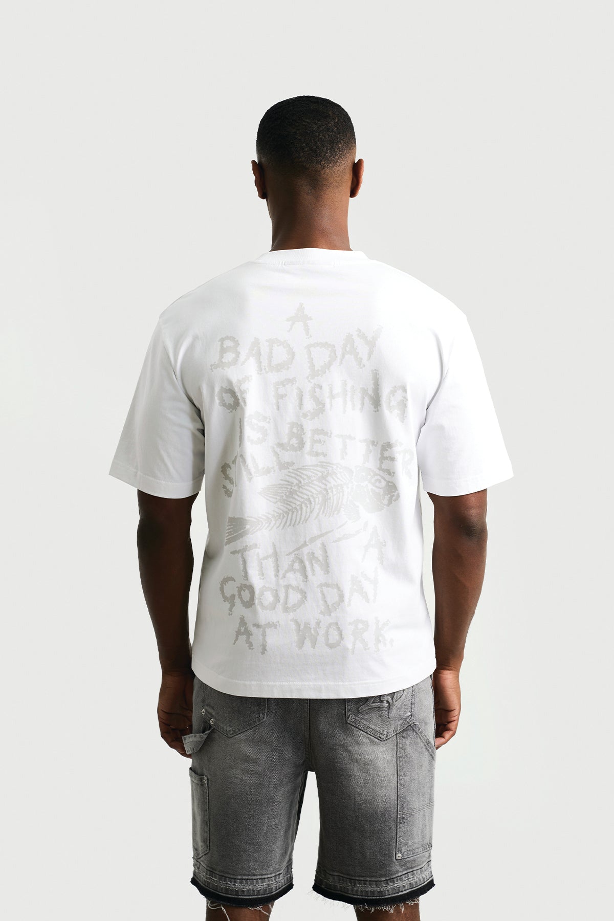 GOOD DAY T-SHIRT - WHITE/GREY