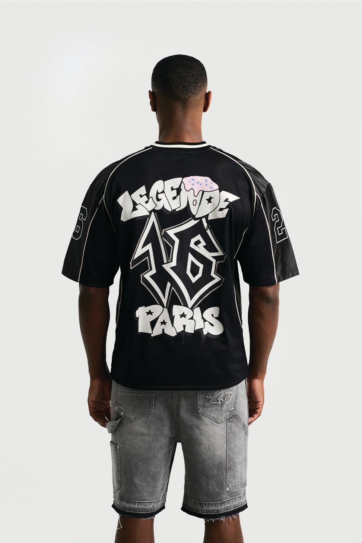 (PRE ORDER) ICE CREAM MESH JERSEY - BLACK