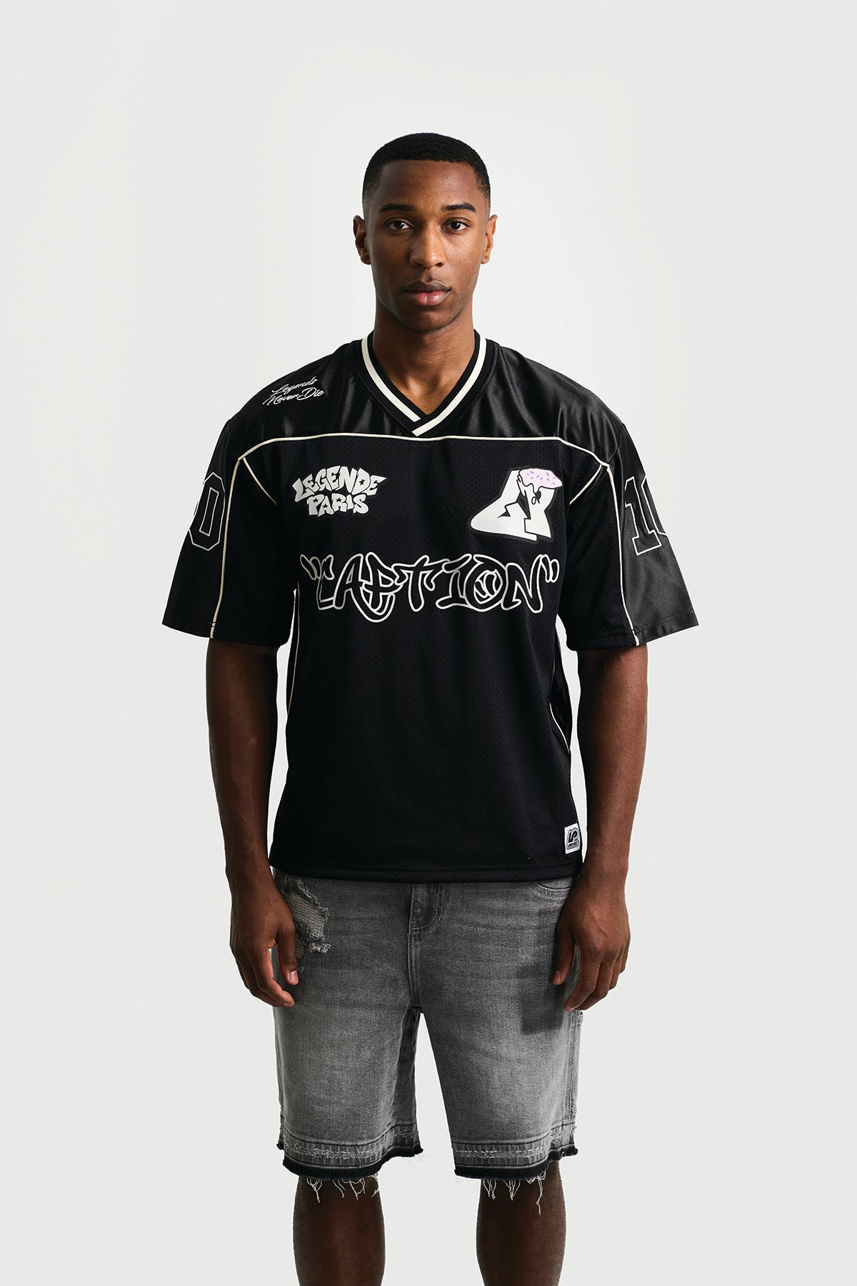 (PRE ORDER) ICE CREAM MESH JERSEY - BLACK