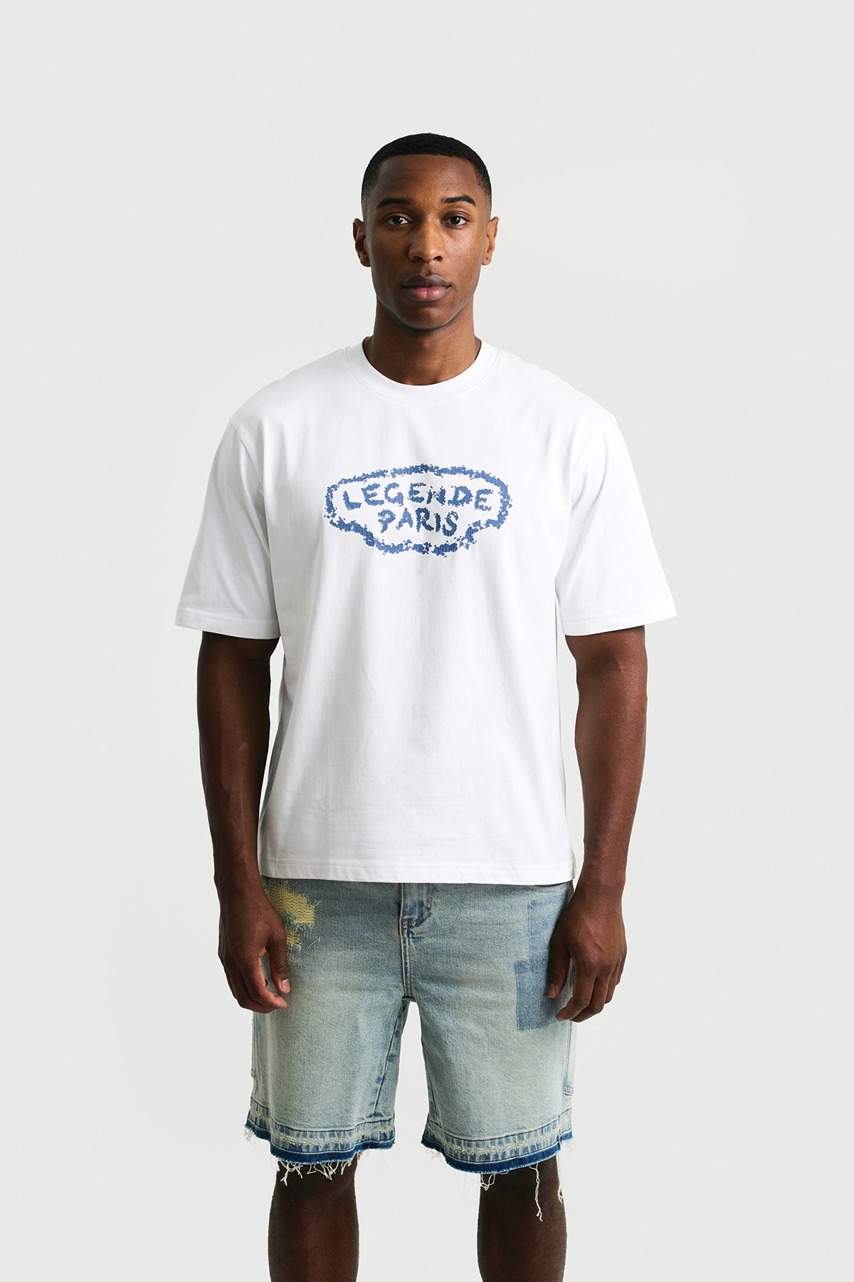 EXPENSIVE PAIN T-SHIRT - WHITE / BLUE