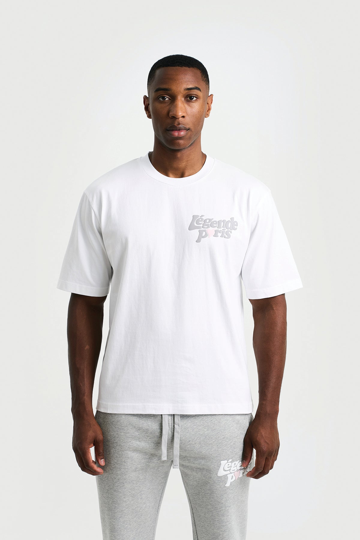 LND T-SHIRT - WHITE/GREY