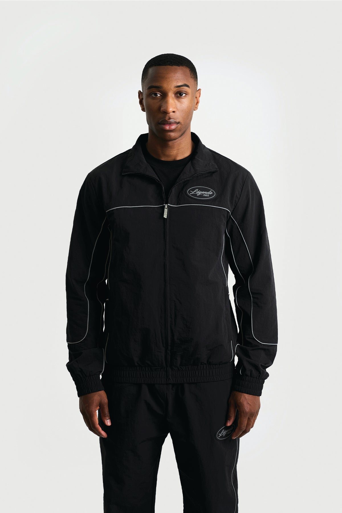 SHELL TRACK JACKET - BLACK