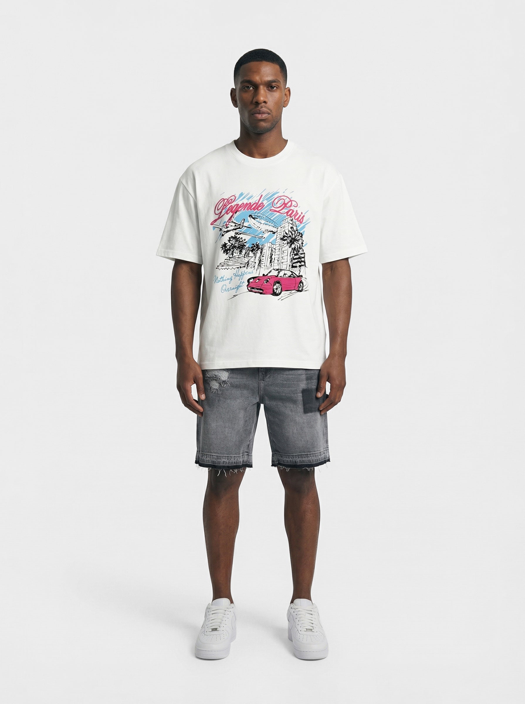 OVERNIGHT SKETCH T-SHIRT - WHITE