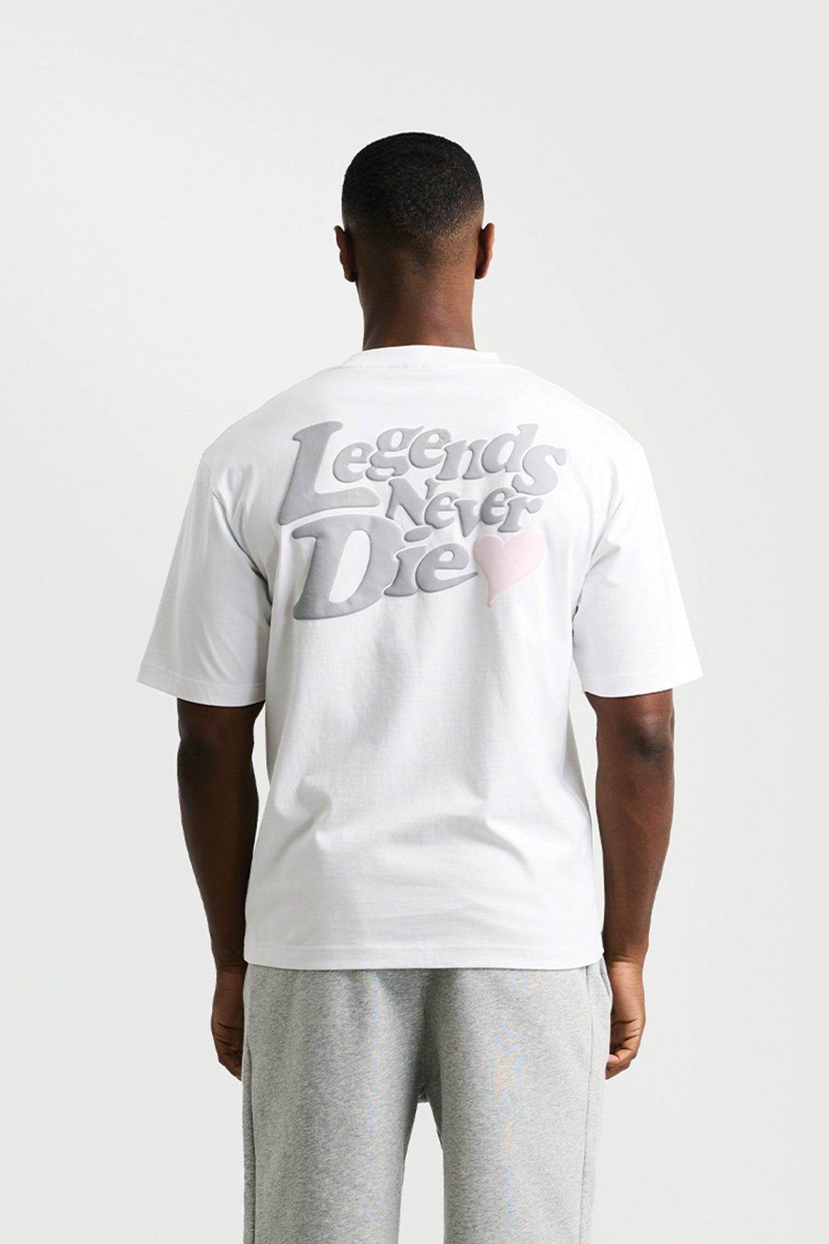 LND T-SHIRT - WHITE/GREY