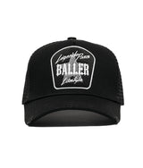 Black & Grey 'Baller Lifestyle' Logo Mesh Trucker