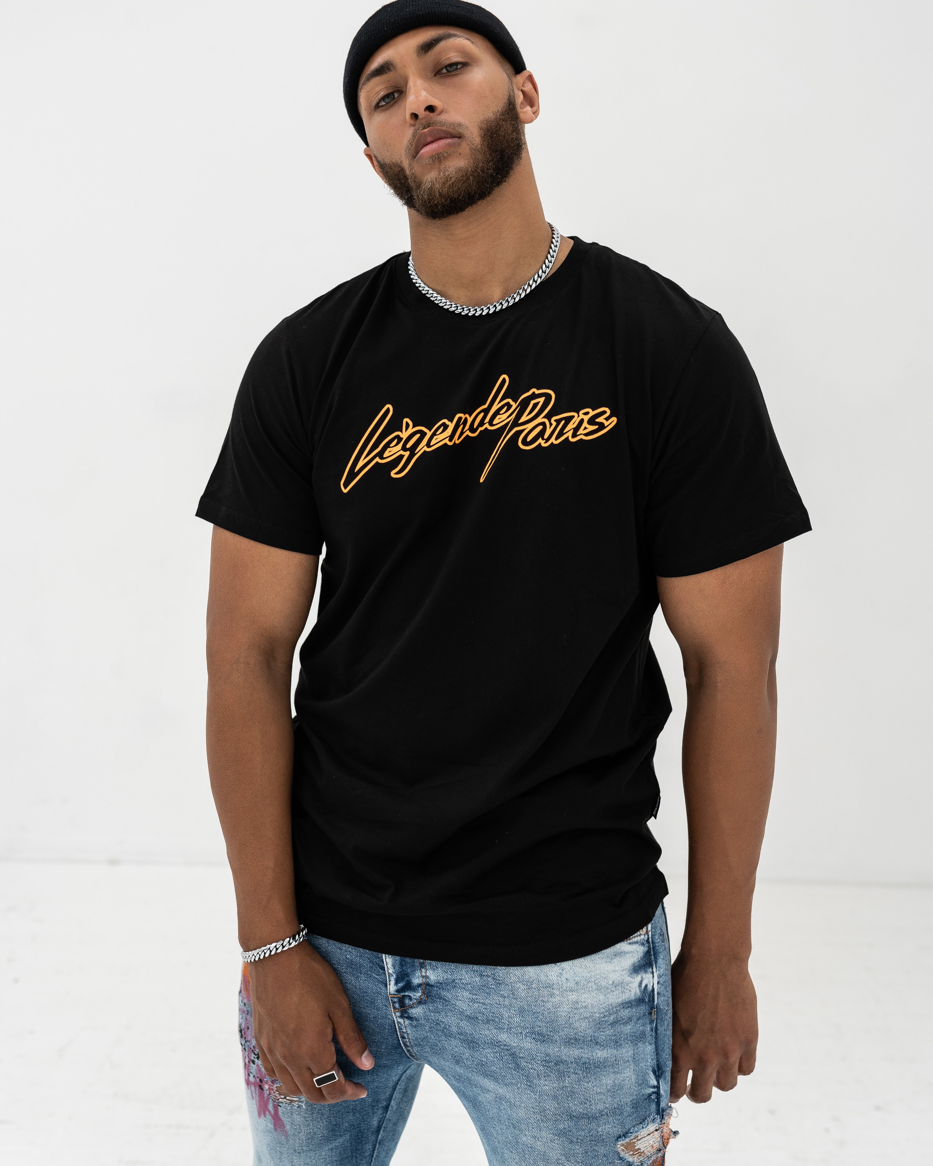 CORE SIGNATURE LOGO TEE BLACK/ORANGE